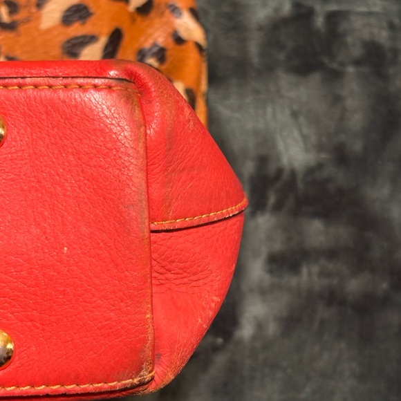 MCM Tan and Red Leopard Tote - Picture 12 of 12